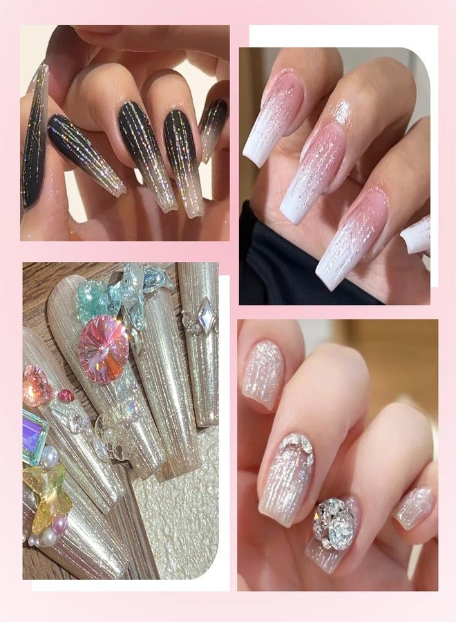 Fcozpjk Spider Gel for Nails, 4 Colors Reflective Spider Gel for Nail Art Dazzling Glitter Gold Silver Pink Holographic Gels Polish with Dotting Pen Liner Paint Wire Drawing Design Manicure UV Cure - Image 5